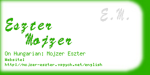 eszter mojzer business card